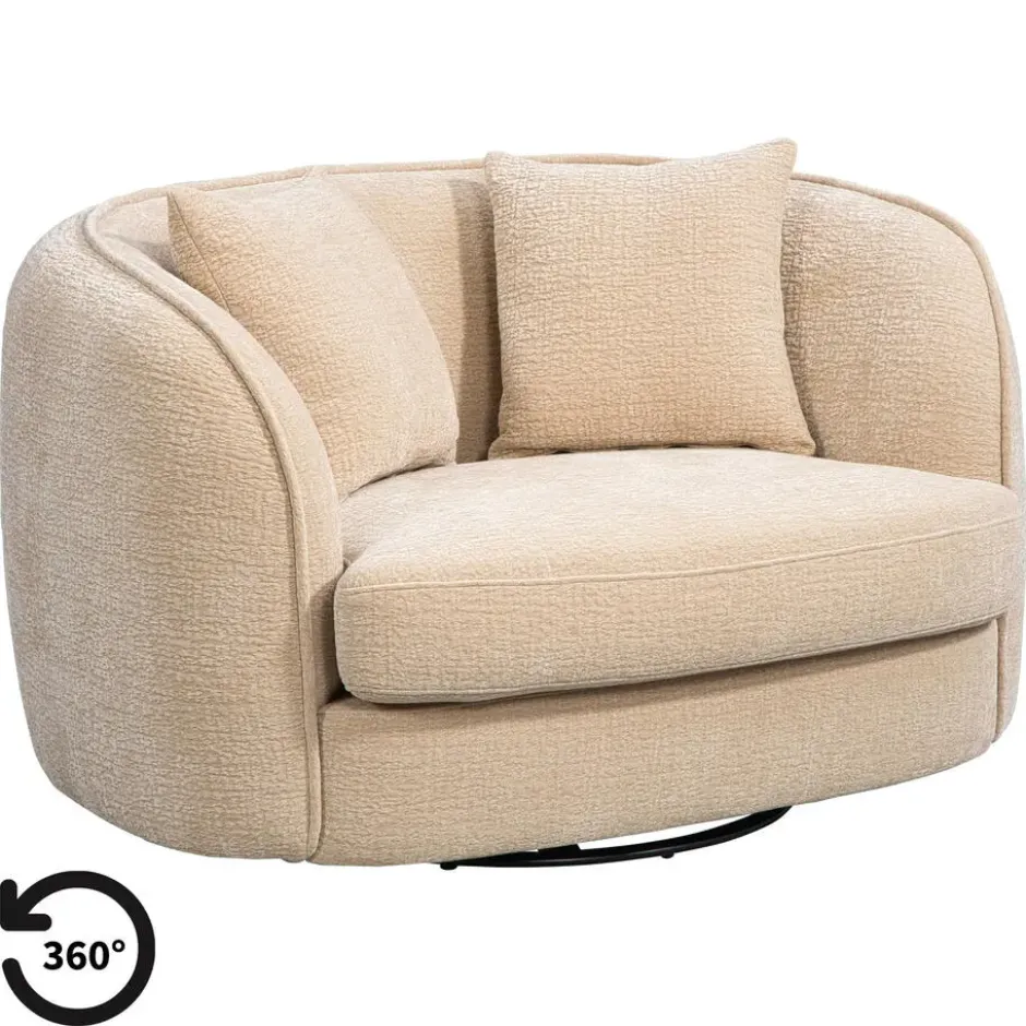 Draaibare Loveseat Enzio - stof Elephant - beige