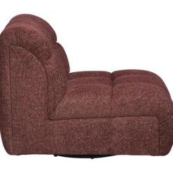 Draaifauteuil Beau - stof Raven - wijnrood