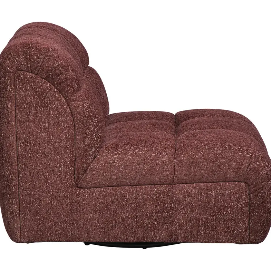 Draaifauteuil Beau - stof Raven - wijnrood