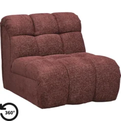 Draaifauteuil Beau - stof Raven - wijnrood