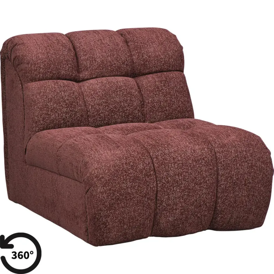 Draaifauteuil Beau - stof Raven - wijnrood