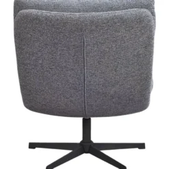 Draaifauteuil Bobbi incl. hocker - antraciet