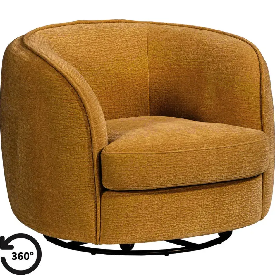 Draaifauteuil Enzio - stof Elephant - oker