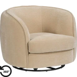 Draaifauteuil Enzio - stof Elephant - beige