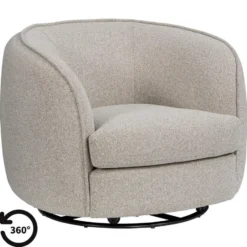 Draaifauteuil Enzio stof Sirena - greige