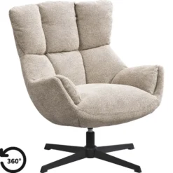 Draaifauteuil Hidde - beige