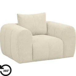 Draaifauteuil Juliette - stof Raven - beige