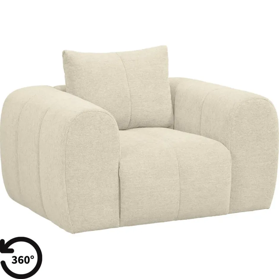 Draaifauteuil Juliette - stof Raven - beige