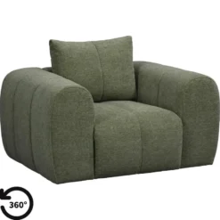 Draaifauteuil Juliette - stof Raven - groen