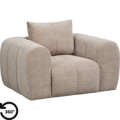 Draaifauteuil Juliette - stof Raven - taupe