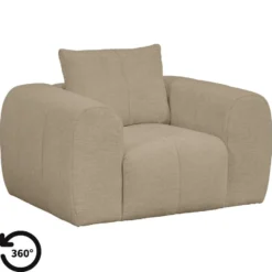Draaifauteuil Juliette - stof Artico - taupe