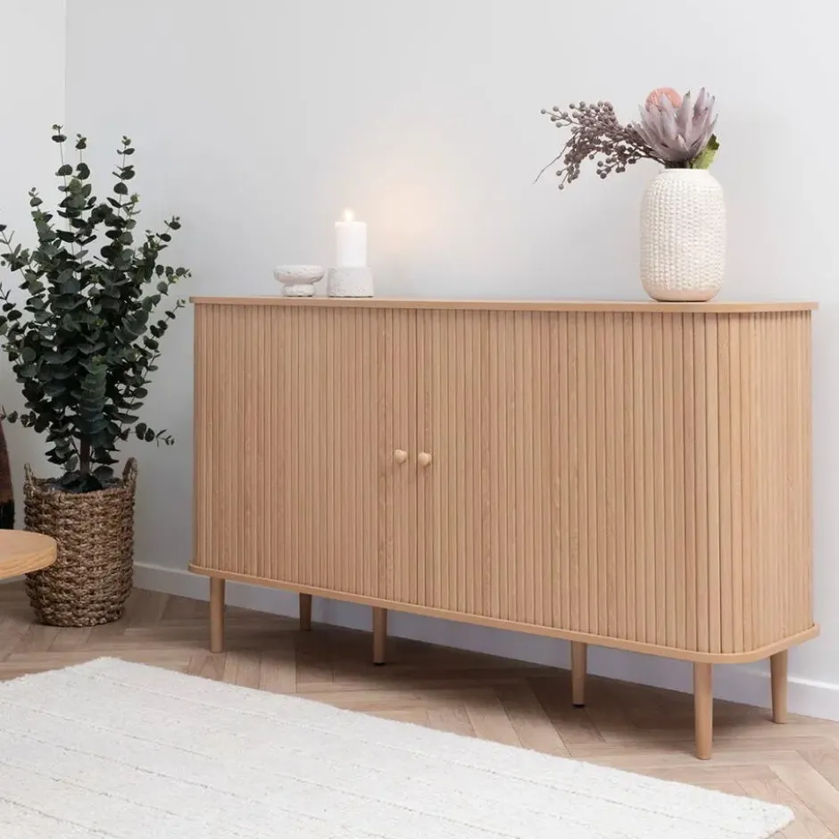 Dressoir Naturel - 140x40x79cm - 2 Deurs - Nikko