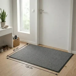 Droogloopmat Twister 80x120cm grijs