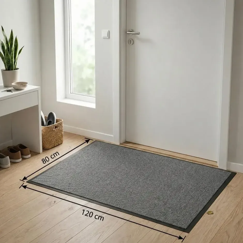 Droogloopmat Twister 80x120cm grijs