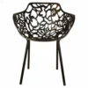 DS4U - Cast magnolia stoel met arm zwart