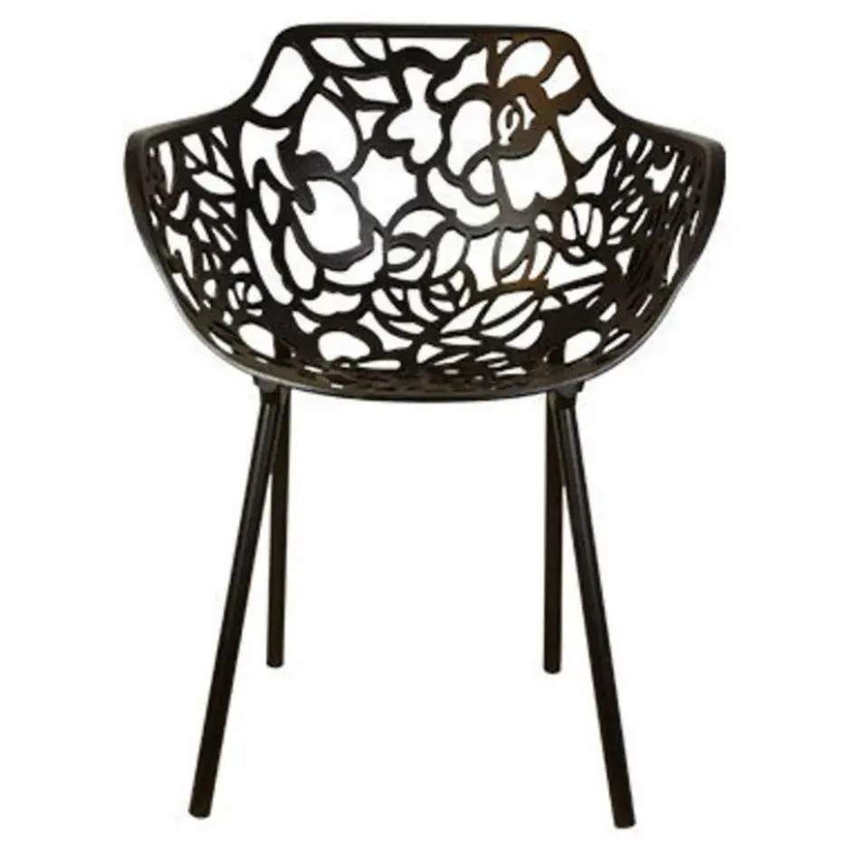 DS4U - Cast magnolia stoel met arm zwart