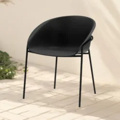 DS4U - Ella kunststof tuinstoel - zwart