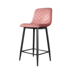 DS4U - Gaby barkruk velvet 65 cm 2.0 - roze