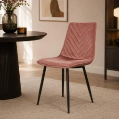 DS4U - Gaby eetkamerstoel velvet roze