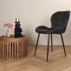 DS4U - Giulia eetkamerstoel velvet zwart