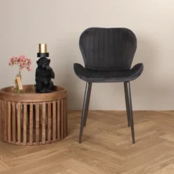 DS4U - Giulia eetkamerstoel velvet zwart