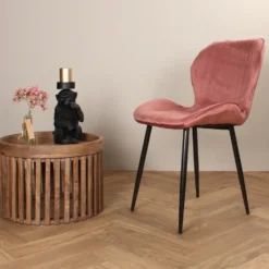 DS4U - Giulia eetkamerstoel velvet roze