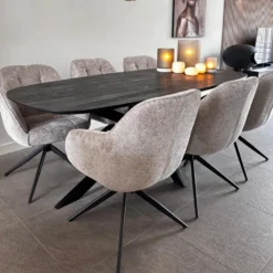DS4U - Joy draaibare eetkamerstoel - champagne