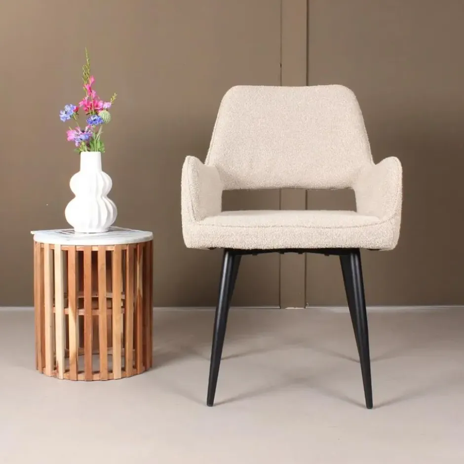 DS4U - Lenon eetkamerstoel boucle 2.0 - beige