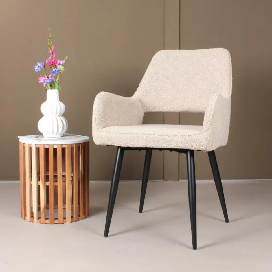 DS4U - Lenon eetkamerstoel boucle 2.0 - beige