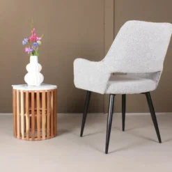 DS4U - Lenon eetkamerstoel boucle 2.0 - grijs
