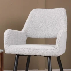 DS4U - Lenon eetkamerstoel boucle 2.0 - grijs