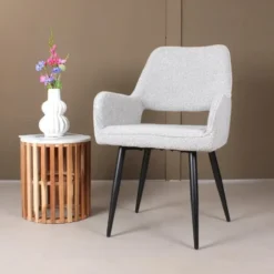 DS4U - Lenon eetkamerstoel boucle 2.0 - grijs