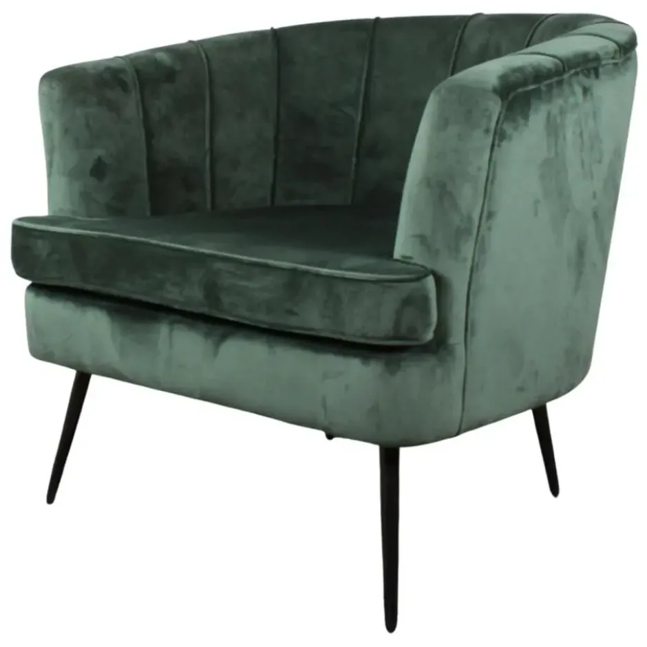DS4U - Norah fauteuil velvet donkergroen