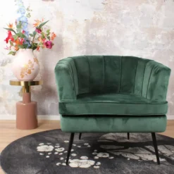 DS4U - Norah fauteuil velvet donkergroen
