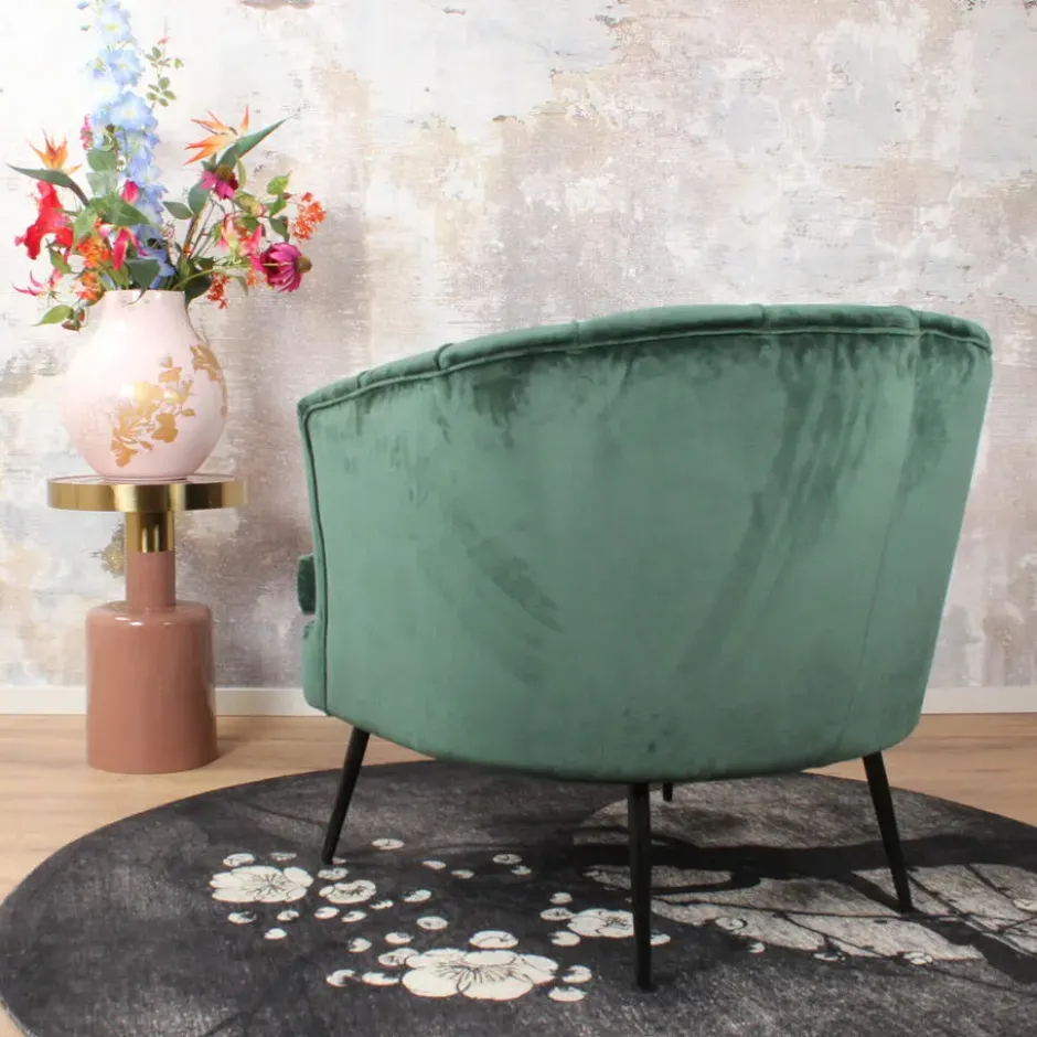 DS4U - Norah fauteuil velvet donkergroen