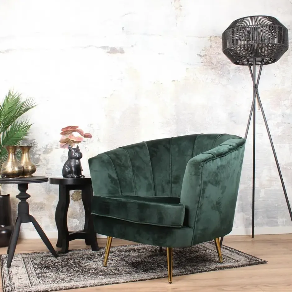 DS4U - Norah fauteuil velvet donkergroen