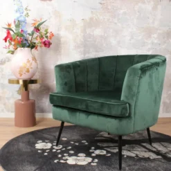 DS4U - Norah fauteuil velvet donkergroen