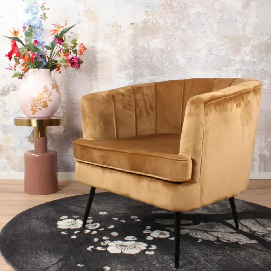 DS4U - Norah fauteuil velvet goud