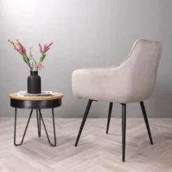 DS4U - Ravi 3.0 eetkamerstoel velours - grijs