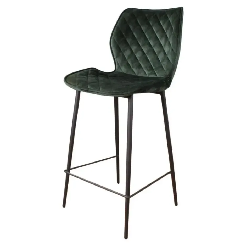 DS4U - Ruby barkruk velvet 66 cm groen