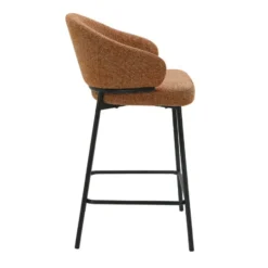 DS4U - Sofia barkruk 65 cm - terracotta met zwarte poot