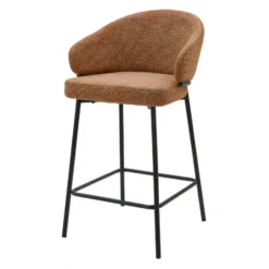 DS4U - Sofia barkruk 65 cm - terracotta met zwarte poot