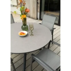 Dublin ronde tuintafel Ø120 cm. - Antraciet