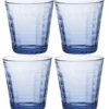 Duralex Drinkglazen Prisme - 4x - blauw - glas - 220 ml