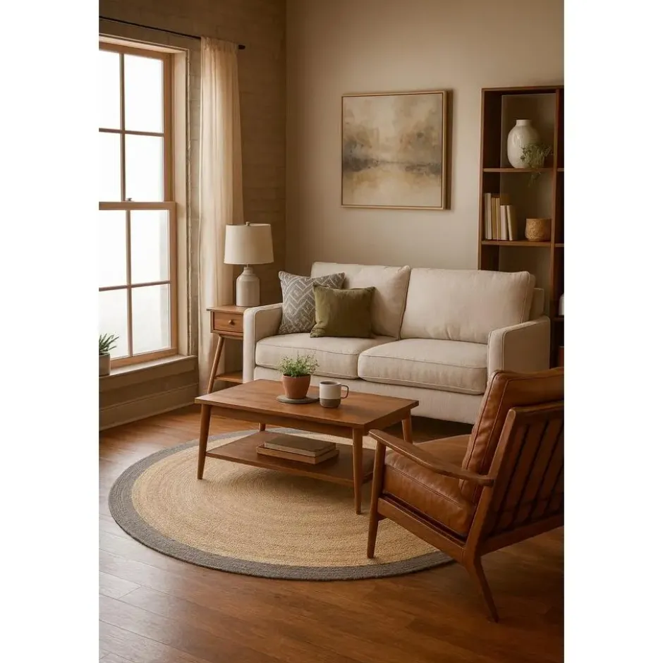 Dutch Lifestyle - Jute - Vloerkleed - 200x200 cm - Beige