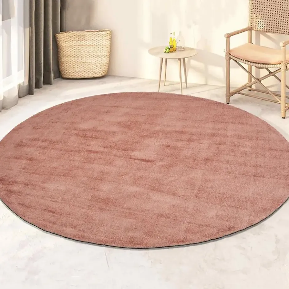 Dutch Lifestyle - Viscose - Vloerkleed - 195cm rond - Rood