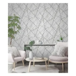 Dutch Wallcoverings - Galactik framework grijs - 0,53x10,05m