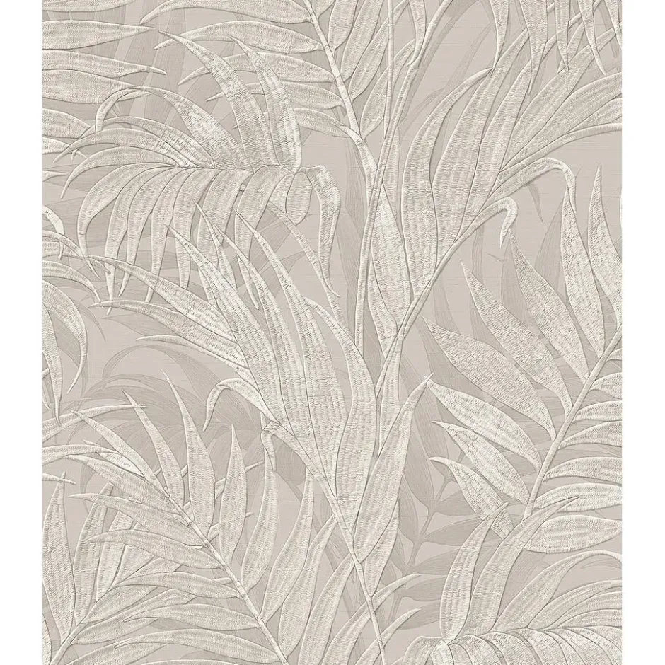 Dutch Wallcoverings - Grace Tropical palm leaf mink - GR322103