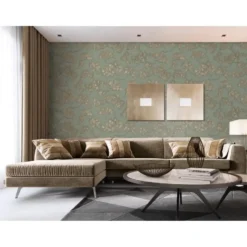 Dutch Wallcoverings Vliesbehang Wall Fabric pine tree - groen - 10,05m x 53cm