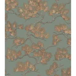 Dutch Wallcoverings Vliesbehang Wall Fabric pine tree - groen - 10,05m x 53cm